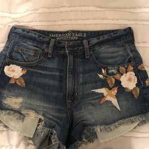 American Eagle Embroided Shorts